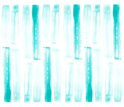 Hand drawn striped seamless pattern minty teal watercolor stripes Stock Illustration