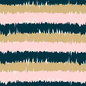 Hand Drawn Stripes Seamless Pattern Stock Illustration
