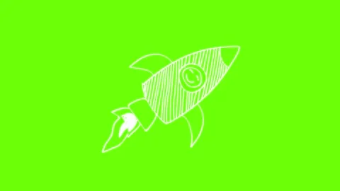 Hand-Drawn Style Objects on Green Screen – Animated Doodle Elements Stock Footage 314125038