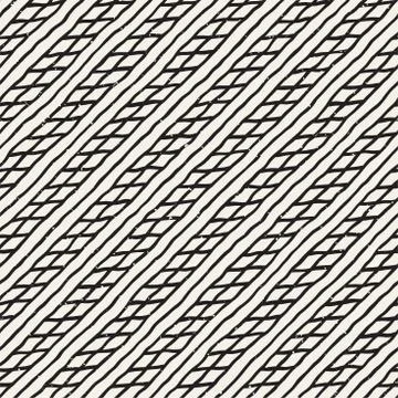 Hand drawn style seamless pattern. Abstract geometric tiling background in bl Stock Illustration