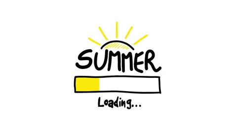 Hand Drawn summer loading bar, doodle progress concept. 4k motion graphics Stock Footage 153373898