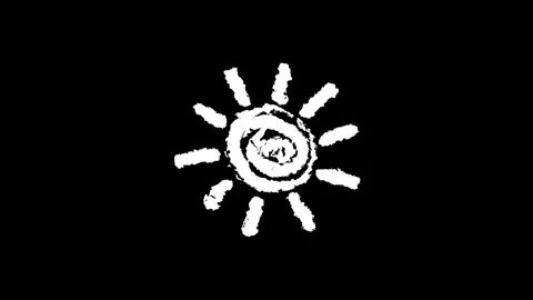 Hand drawn sun doodle animation video Stock Footage 330523709