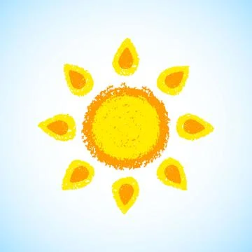 Hand Drawn Sun Stock Illustration
