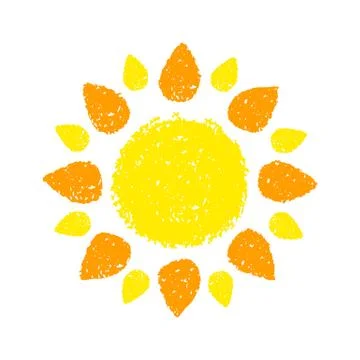 Hand Drawn Sun Stock Illustration