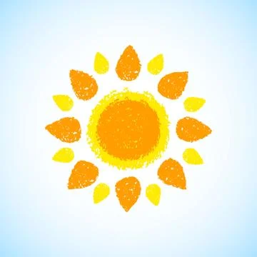 Hand Drawn Sun Stock Illustration