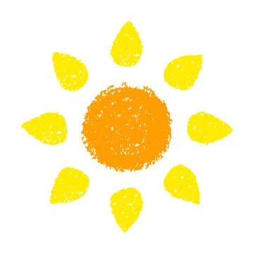 Hand Drawn Sun Stock Illustration