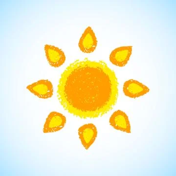 Hand Drawn Sun Stock Illustration
