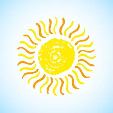 Hand Drawn Sun Stock Illustration