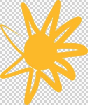 Hand drawn sun Stock Illustration