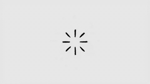 Hand drawn sunburst animation with alpha channel, motion graphics. Stock-Footage 140838672
