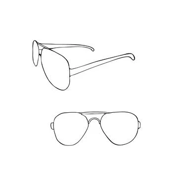 Hand drawn sunglasses Stock Illustration