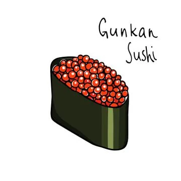 Hand drawn sushi Stock Illustration