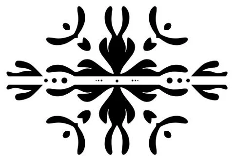 Hand drawn symmetrical design element Illustrazione stock