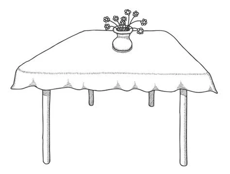 Hand drawn table Stock Illustration