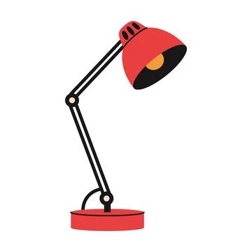 Hand drawn table lamp. Vector illustration. 스톡 일러스트