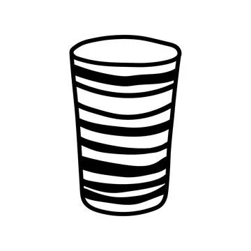 Hand drawn tableware or kitchenware. Vector cups Stock Illustration