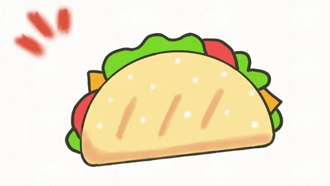 Hand Drawn Taco Doodle Animation Stock Footage 338000185