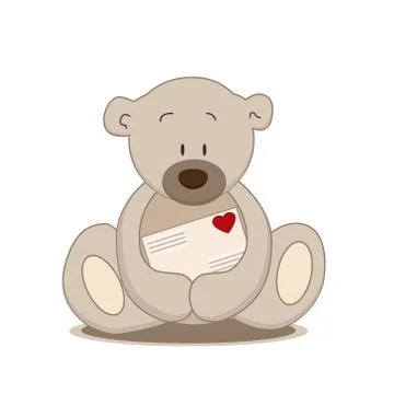 Hand drawn teddy bear Stock Illustration