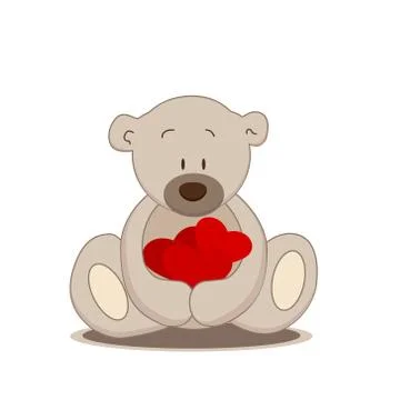 Hand drawn teddy bear Stock Illustration
