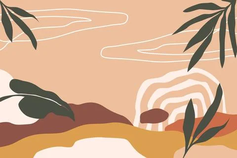 Hand drawn terracotta background vector Stock Illustration