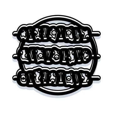Hand drawn text cheap and cheerful care graphic Stock Illustration