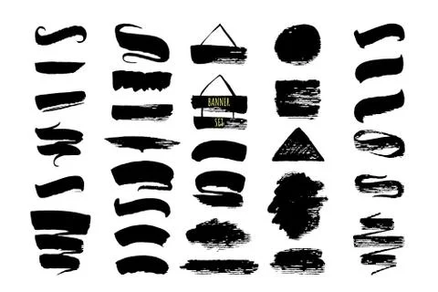 Hand Drawn texture banner for design project Stock Illustration