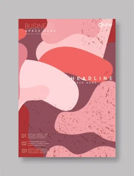 Hand drawn texture posters. Abstract doodle banners with modern trendy geometric Stock Illustration