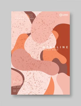 Hand drawn texture posters. Abstract doodle banners with modern trendy geometric Stock Illustration
