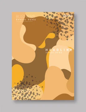 Hand drawn texture posters. Abstract doodle banners with modern trendy geometric Stock Illustration