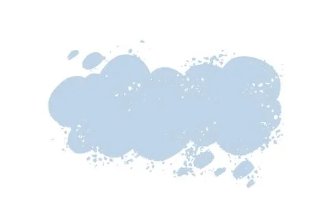 Hand drawn textured speech bubble background. Cloud shape backdrop. Call out  Stock Illustration