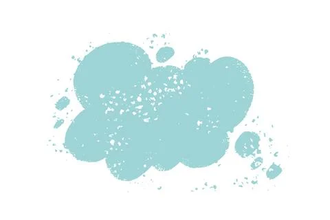 Hand drawn textured speech bubble background. Cloud shape backdrop. Call out  Stock Illustration