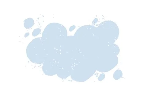 Hand drawn textured speech bubble background. Cloud shape backdrop. Call out  Stock Illustration