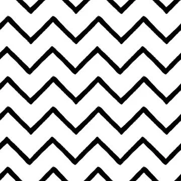 Hand drawn textured zig zag seamless pattern. Vector ilustration. 스톡 일러스트