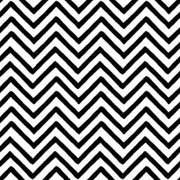 Hand drawn textured zig zag seamless pattern. Vector ilustration. Stock Illustration