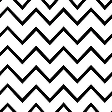 Hand drawn textured zig zag seamless pattern. Vector ilustration. Stock Illustration