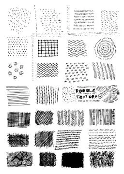 Hand drawn textures Stock Illustration
