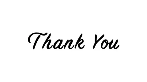 Hand drawn Thank You text, black wobbly animation on a white background Stock Footage 258385329