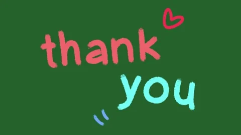 Hand-Drawn Thank You Text Animation with Heart Detail | Classic Gratitude 2D Video stock 329940703