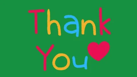 Hand Drawn Thank You Text Animation Overlay with Colorful Cartoon Appreciation 库存影片 335124715