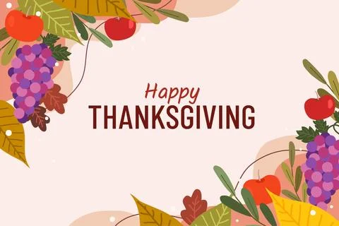 Hand drawn thanksgiving background Stock Illustration