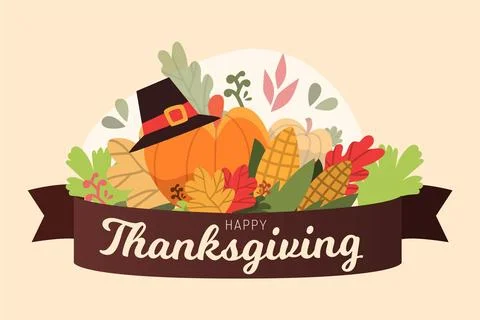 Hand drawn thanksgiving background Stock Illustration