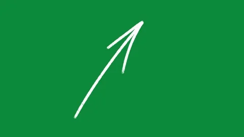Hand Drawn Thin Arrow Animation Green Screen White Sketchy Pointer Motion Vidéo 334608521
