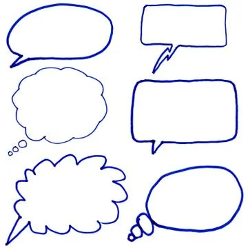 Hand drawn thought bubbles. Foto stock