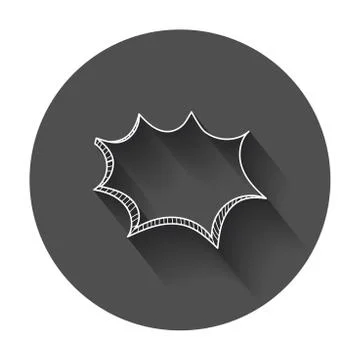 Hand drawn thought speech bubble on black background. Infographic design. Bub Stock Illustration