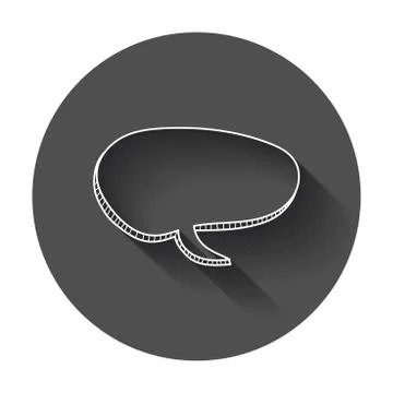 Hand drawn thought speech bubble on black background. Infographic design. Bub Stock Illustration