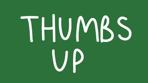 Hand Drawn Thumbs Up Animation on Green Screen | 2D Hand Drawn Like Gesture  Stock Footage 328989434