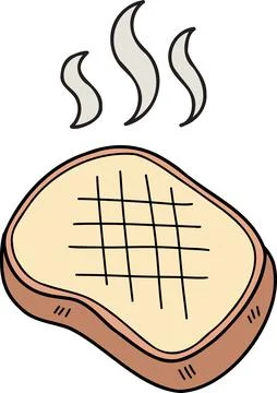 Hand Drawn Toast or sliced bread illustration Stock Illustration