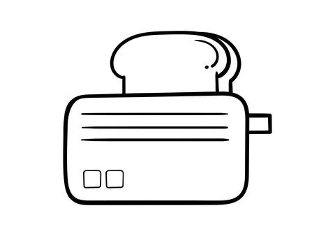 Hand drawn toaster Stock Illustration