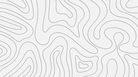 Hand Drawn Topographic Map Line Pattern Vector Background in Gray and White.. 스톡 일러스트