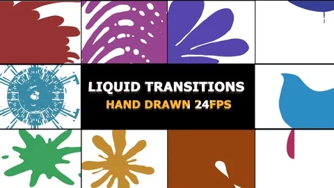 Hand Drawn Transitions 스톡 After Effects